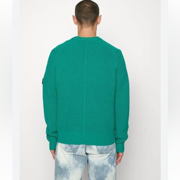 $395 The Kooples Green crew neck knit Sweater NWT - Picture 10 of 13